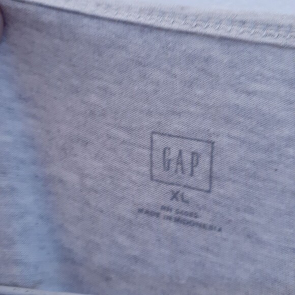 gap top gray soft cotton 3/4 sleeve shirt knit top xl - Picture 3 of 3